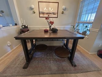 World Market Galvin Industrial Dining Table with Swivel Stools — $200 OBO