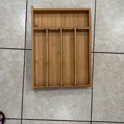 Bamboo Silverware Organizer