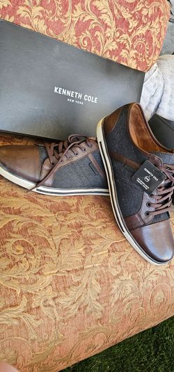 Men's Kenneth Cole New York Initial Step Sneaker Shoes Size 11 M Leather/jeans