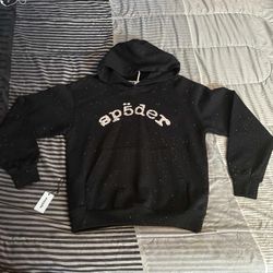 Men’s black gem spider hoodie