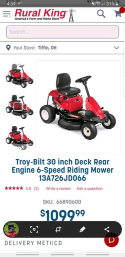 Troy Bilt Riding Lawnmower For Sale In Fostoria Oh Offerup