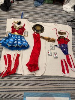 Wonder Woman Costume Lot Two Outfits Accessories