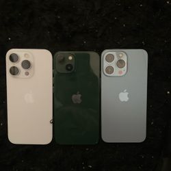 3 iPhones 16 Pro 13 Pro And 12 
