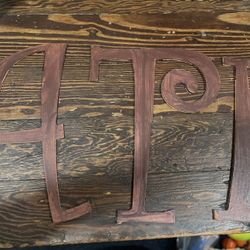 Custom Made Rustic Wooden Looking Letters “ATE” Kitchen Decor
