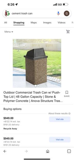 Comercial Concrete Trash Can 250 Obo 