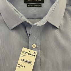 Brand New With Tags Receipt & Bag - Tommy Hilfiger Dress Shirt 17.5 34/35 XL