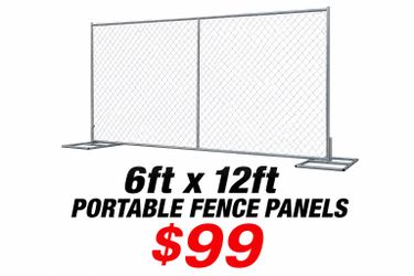 Chain link fence panels 6ft x 12ft