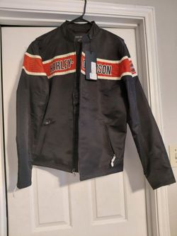 Harley jacket, Harley Helmets, and crasbar