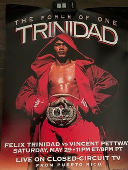 Felix Trinidad vs Vincent Pettway Boxing Poster