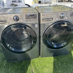 LG front load washer and electric dryer,