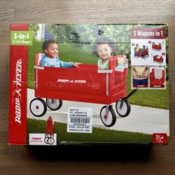 BRAND NEW NIB Radio Flyer 3-in-1 EZ Fold Wagon Red
