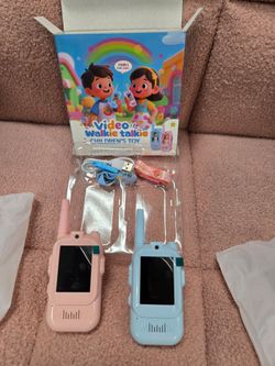 Kids Video Walkie Talkie Set Pink and Blue