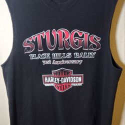 HARLEY DAVIDSON STURGIS BLACK HILLS RALLY 71ST ANNIVERSARY SLEEVELESS T-SHIRT XL