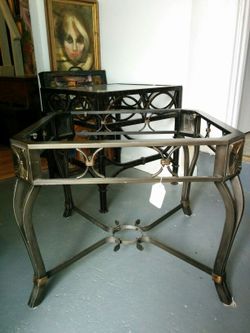 Cast iron end table