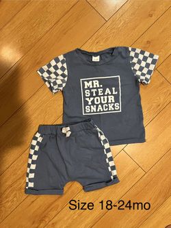 Toddler Tshirt And Shorts Printed Set 18-24mo