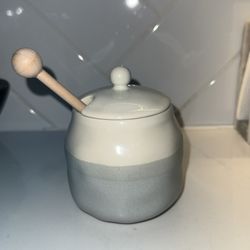 Honey Jar Pot with Dipper, New