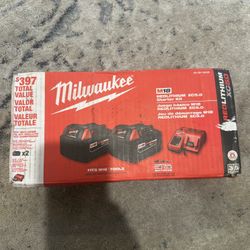M18 18-Volt Lithium-Ion XC Starter Kit with Two 5.0Ah Batteries and Charger