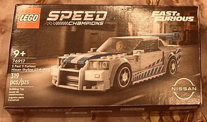 LEGO Speed Champions 2 Fast 2 Furious Nissan Skyline GT-R (R34) 76917 Race Car Toy Model Building Kit, Collectible with Racer Minifigure, 2023 Set