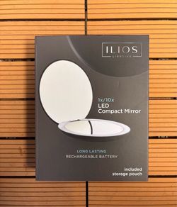 Illios lighting 1x/10x led compact mirror
