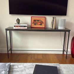 60” Console Table - Wood And Iron