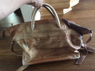 Vintage Old Leather Weekender Bag