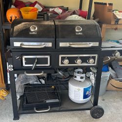  RevoAce Dual Fuel Gas & Charcoal Combo Grill, Black with Stainless x