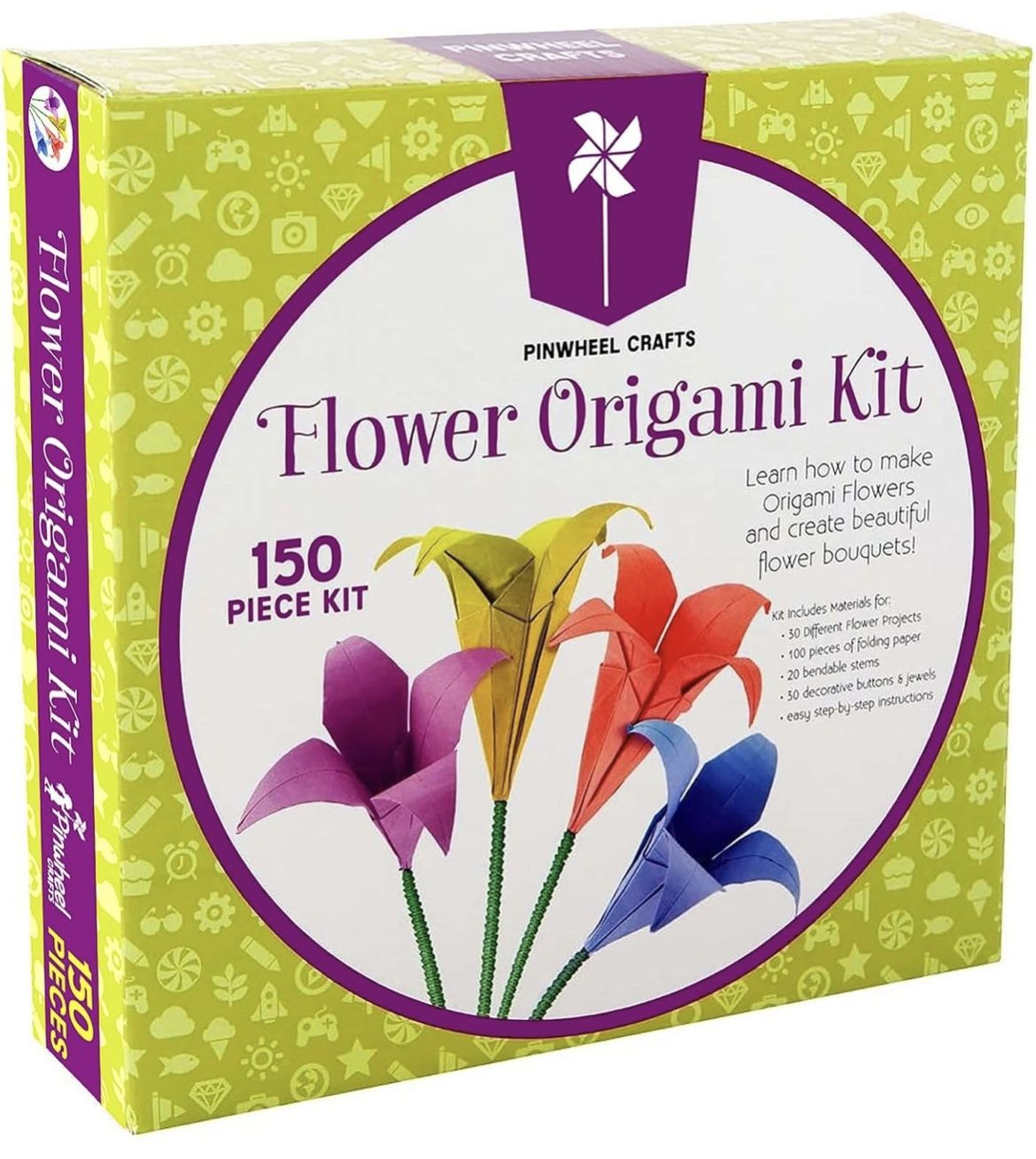 Origami Papers Kit Multicolor Flower Origami Kit For Kids Arts And Paper Crafts For Kids