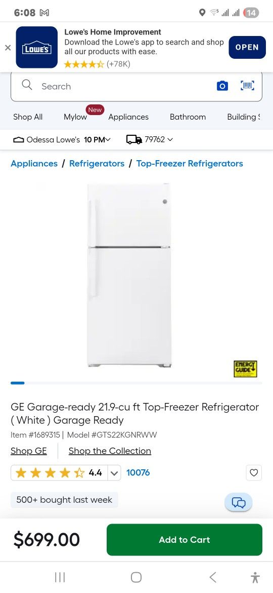 GE FRIDGE NEW