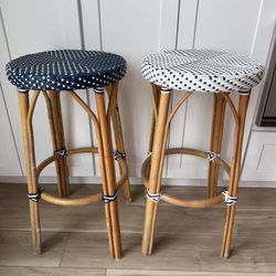 Serena & Lily Style Backless Bar Stools