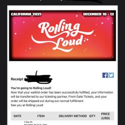 Rolling loud La 2021 3 Day Ga 