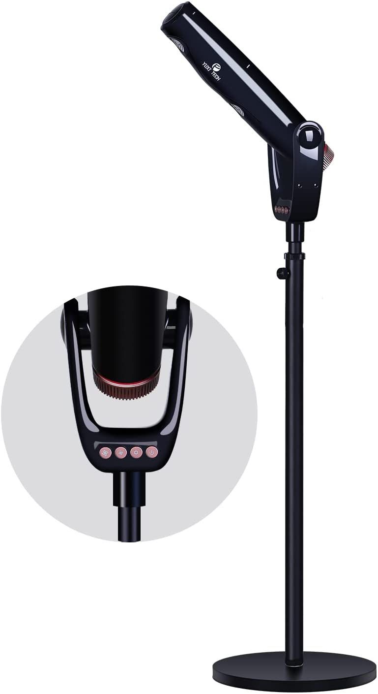 Stand Hair Dryer for Women, Professional 1800W Ionic Blow Dryer, Height Adjustable Standing Hair Dryer (Black)