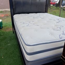 Full Size Bed Frame/Mattress/Boxspring
