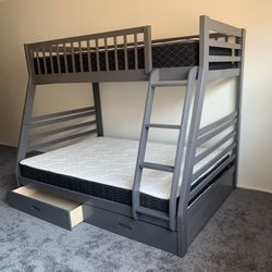 $699 Brand New Full/twin Bunk Bed With Mattresses (Read Description Below)