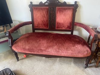 Vintage Antique Velvet Sofa