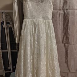 White Dress For Kids 8-12 Years  old small