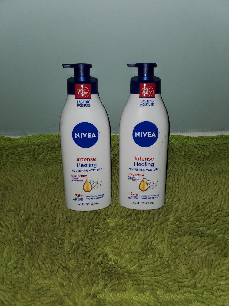 2 Nivea Body Lotion 16.9oz Intense Healing Very Dry & Rough Skin