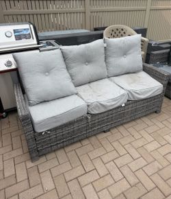 MUST GO BY TOMORROW! Outdoor patio couch sofa set - seats 8-9 - Great condition - Make offers