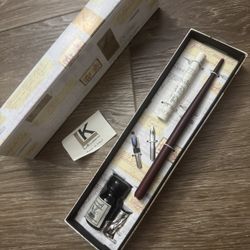 Italian Fountain Pen Authentic 2 Nibs And Ink NEW