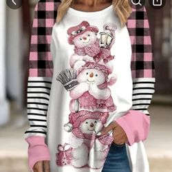 Brand New Women's Snowman Shirt XXL