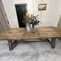 Solid Wood Well Made Large Dining Table
