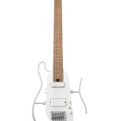 Donner HUSH X PRO Electric Guitar Kit - Smart Travel Guitar with Dozens of Preset Combinations, 7 Tone Sim Options, Metallic White