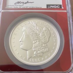 1885 CC MORGAN SILVER DOLLAR NGC MS70 FIRST DAY MORGAN LABEL 2023 FIJI MINT .999