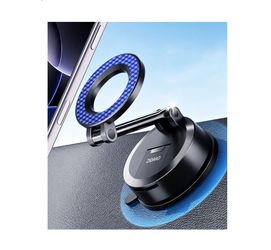 MagSafe Car Phone Holder for Tesla Model 3/Y, Extended-Reach Arm Magnetic Mount for iPhone 17/16/15/14/13/12, 80+LBS Vacuum Suction Cup Mounts for Tes