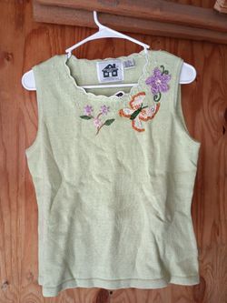Storybook Knits Green Tank Top