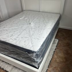Queen Bed Frame New In That Box With Mattress And Box Spring All New Furniture And Free Delivery Free Installation 