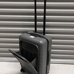 Away The Bigger Carry-On with Front Leather Pocket Spinner Polycarbonate Gray #6