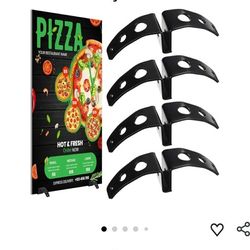 New 4 Pcs Small Spider Feet Sign Holder Floor Standing Display Base Spider Feet Board Sign Holder for Display Any Size Board for Stores Advertising