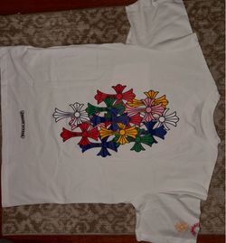 Chrome Hearts White Multicolor Cross T-Shirt – Size Medium
