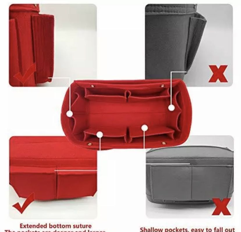 (KENDALL) For Louis Vuitton Neverful MM bag organizer insert $30