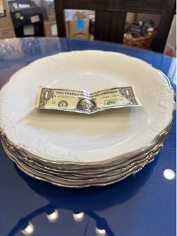 White and silver China made in Poland